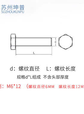 12.9级六角螺丝 高强度外六角螺栓 加长黑色螺钉 M14M16M18M20