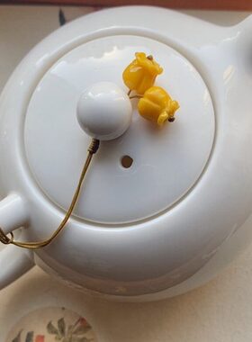 壶绳手编绳〕提溜紫砂壶小防烫绑铃兰花〔盖茶杯挂件茶壶吊饰吊坠