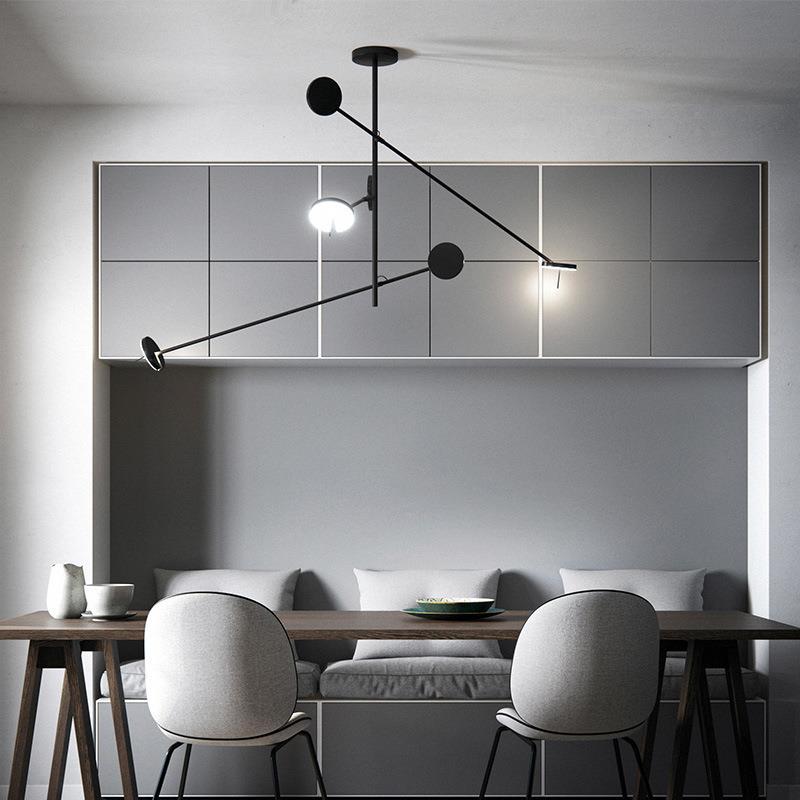 极简餐厅吊灯客厅led灯 现代简约设计师创意个性吧台异形餐厅吊灯