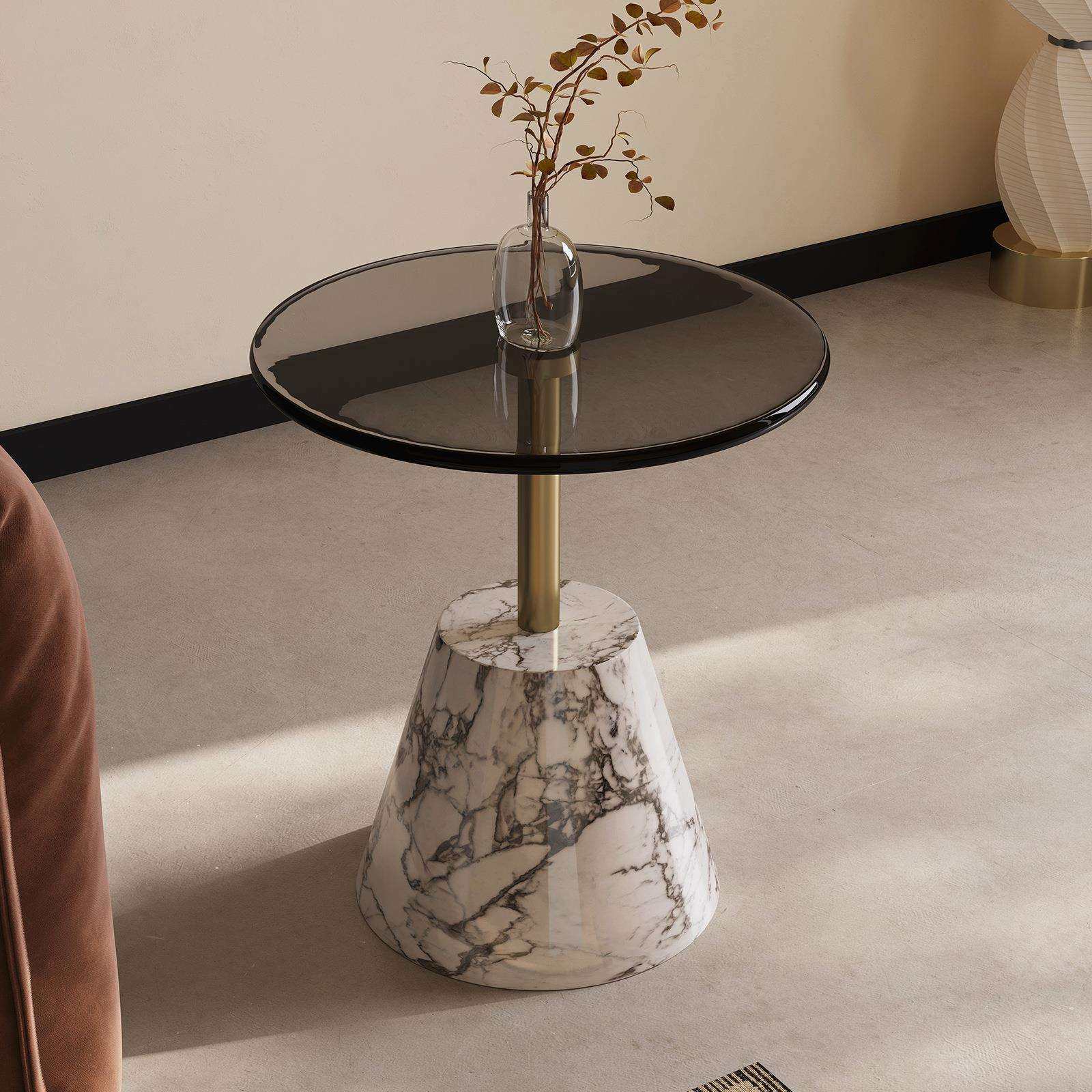 SSE13#意式极简客厅沙发边几可移动玻璃轻奢小型设计师款圆形2025,鲜花速递/花卉仿真/绿植园艺,割草机/草坪机,淘宝优惠券,粉丝福利购,淘宝优惠卷