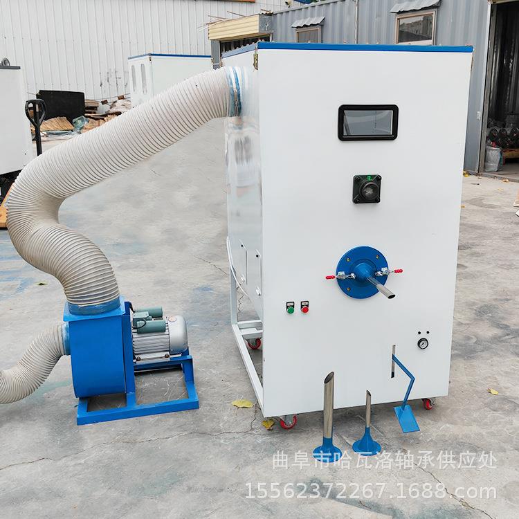 潾钰奇宠物窝充棉机 单口枕芯抱枕填充机 小型两相电PP棉开松机