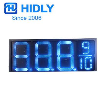 16寸双面蓝色8.888加油站LED油价屏遥控控制油价屏