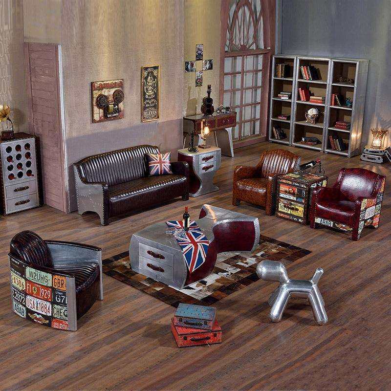 美式铝皮铆钉个性创意时尚小沙发复古做旧工业风loft单双三人组合,鲜花速递/花卉仿真/绿植园艺,割草机/草坪机,淘宝优惠券,粉丝福利购,淘宝优惠卷