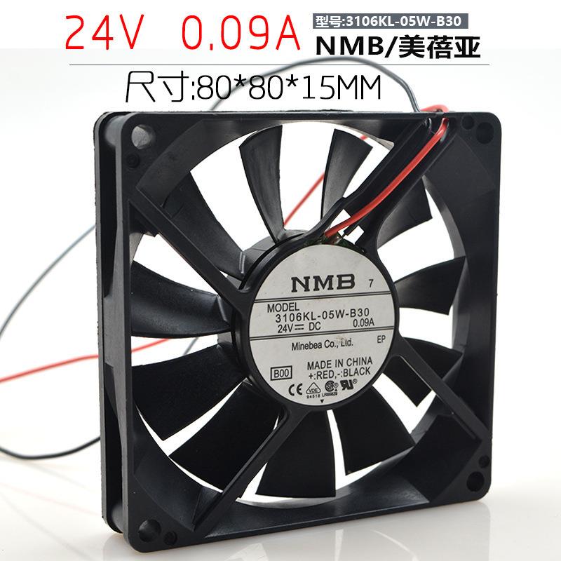 出售NMB 3106KL-05W-B30-B00 24V 0.09A 8015 8CM 2线 散热风扇
