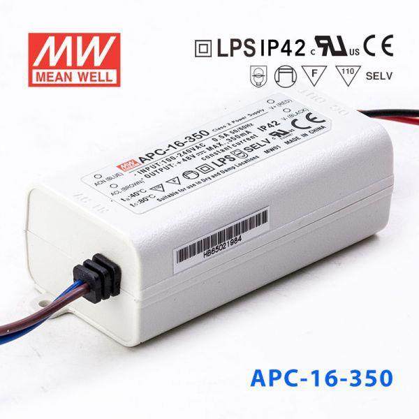 明纬LED恒流开关电源APC-16照明16W 350/700mA高信赖度电源