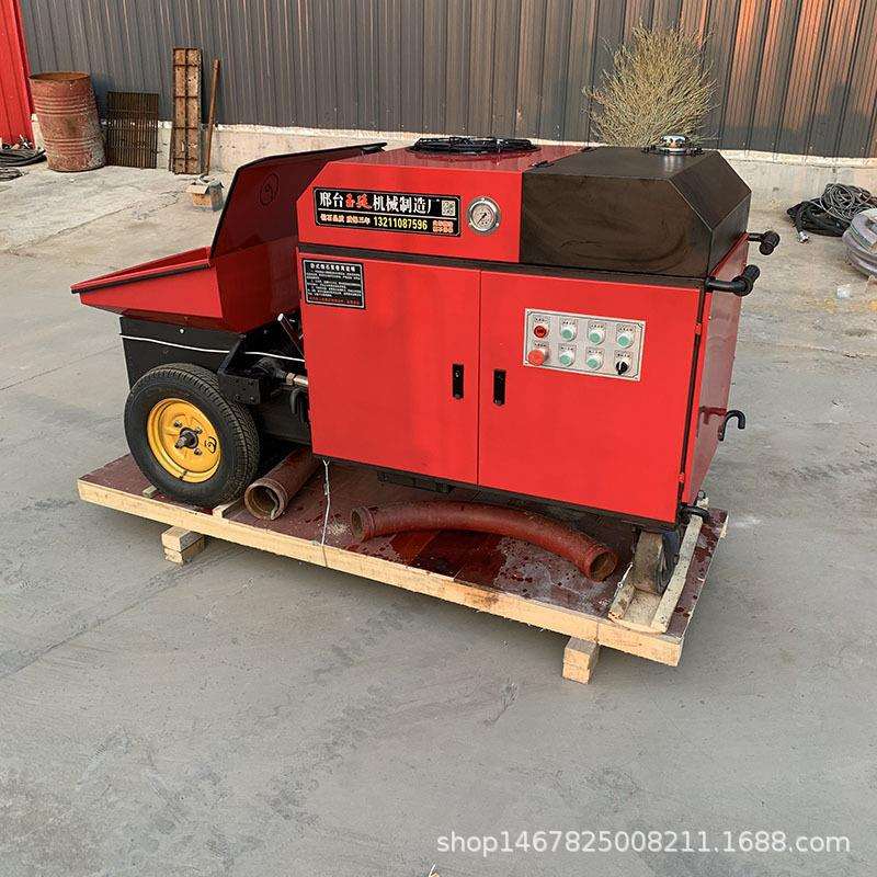 斜式细石砂浆输送泵 小型二次构造柱泵上料机螺旋式 混凝土浇筑泵