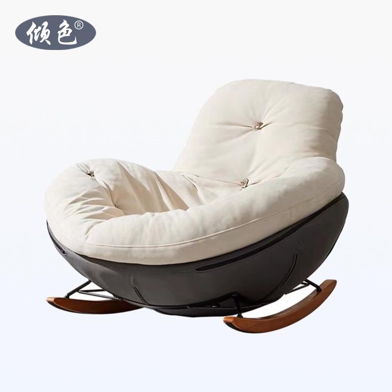 企鹅简约现代电动摇摇椅家用阳台卧室休闲椅客厅轻奢懒人躺椅转椅