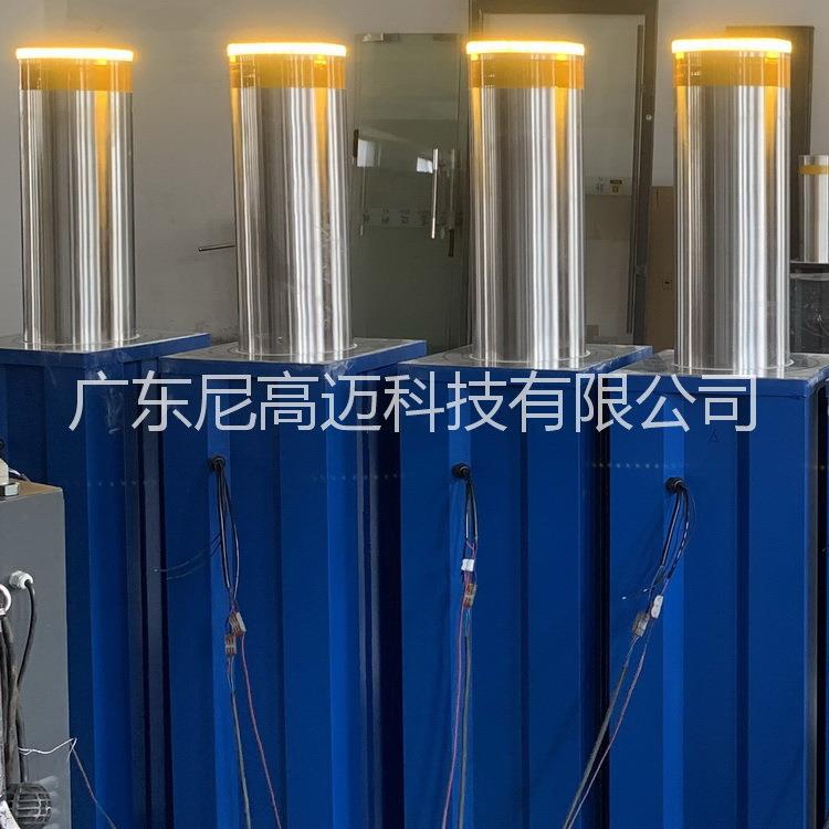 从化自动升降车档商业街304不锈钢防撞柱液压桩移动手动伸缩路障