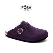 大码 FOSA 男女同款 牛皮舒适百搭勃肯鞋 女鞋 女士软木半拖鞋
