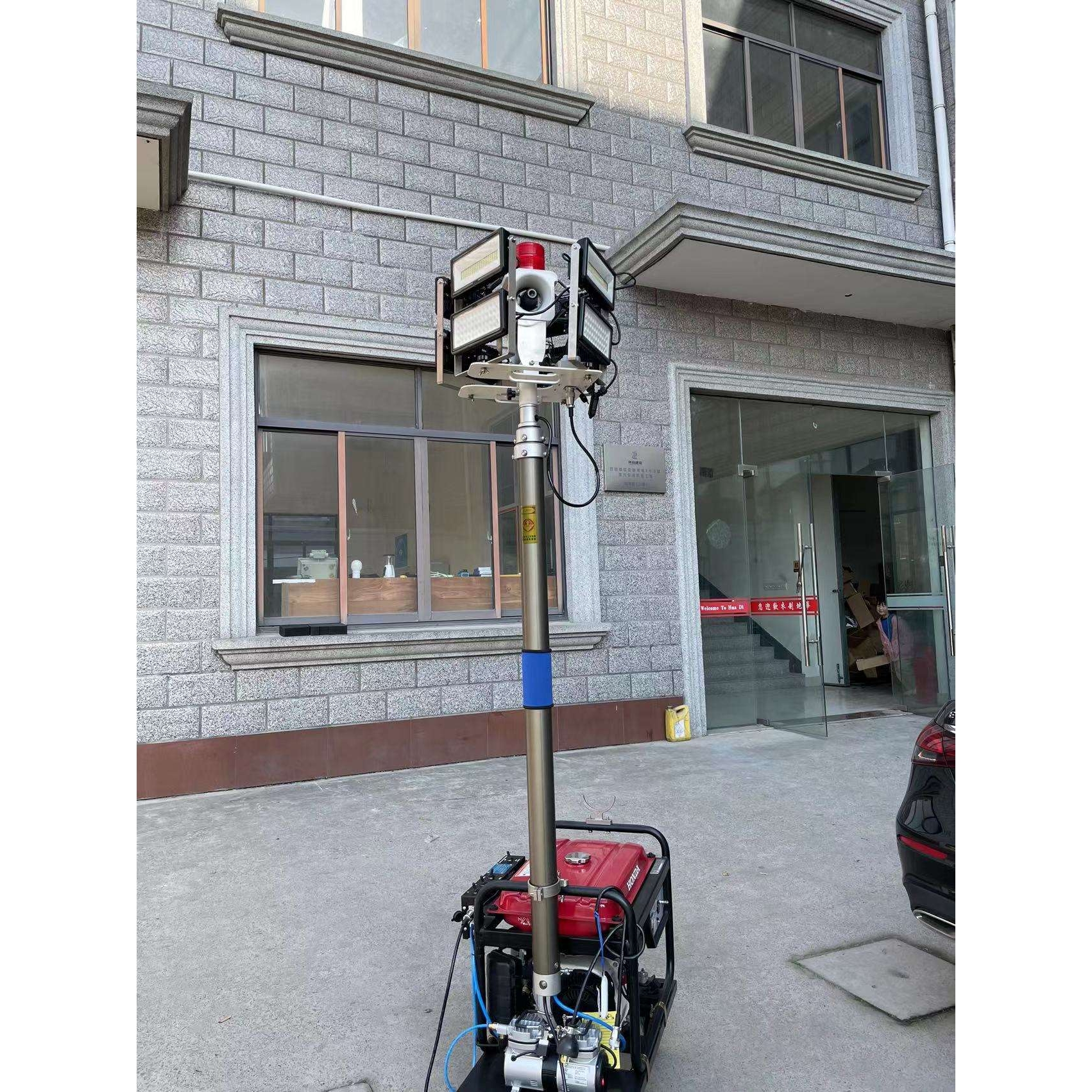 应急工程照明灯 带声光报警器 移动式升降工作灯