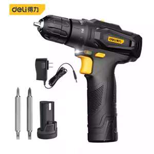 得力工具DL-DZ12-W1D1锂电电钻充电钻手电钻电 【12V双电】17N.m