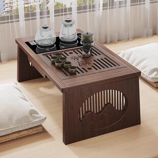 飘窗小茶几榻榻米矮茶桌家用茶台阳台卧室坐地炕桌烧水壶一体茶盘