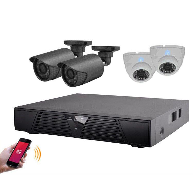 4路监控套装 监控套装 HD AHD 1080P 2.0MP 4CH AHD KIT安防工程