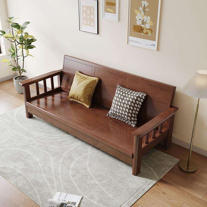实木沙发床两用可折叠小户型客厅坐卧伸缩家用中式抽拉单人双人床