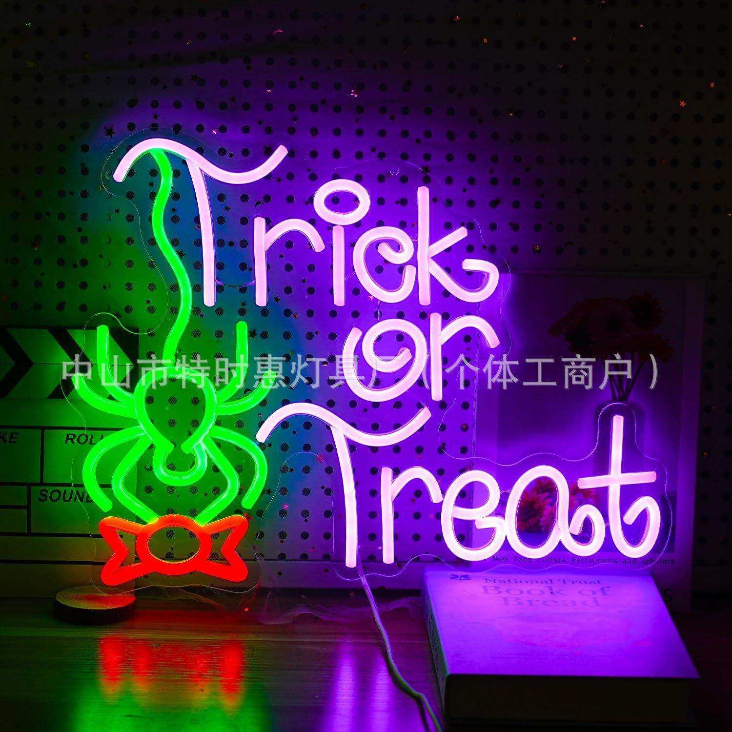 跨境亚马逊LED霓虹灯餐厅酒吧墙壁装饰Blessed发光字母道具广告灯