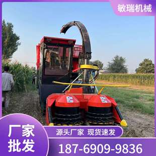 牧草秸秆收割青贮机出售全自动自走式履带圆盘秸秆收割青储机