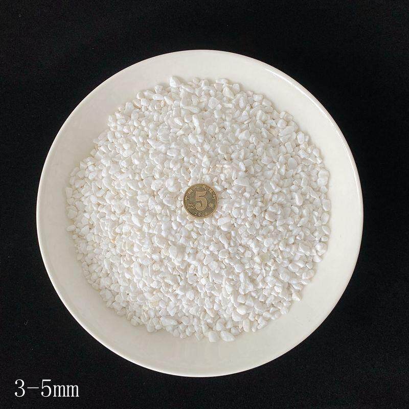 3-5mm天然白石头 花盆多肉白色鹅卵石 盆景铺地种花小白石现货