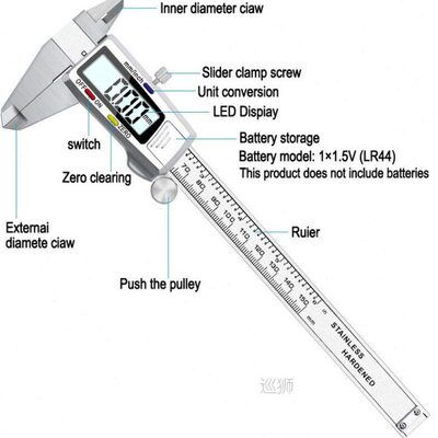6 inch 0-150mm stainless steel electronic digital vernier ca
