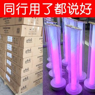 启动柱发光启动道具创意亮灯仪式灯柱亚克力手掌启动台道具七彩柱