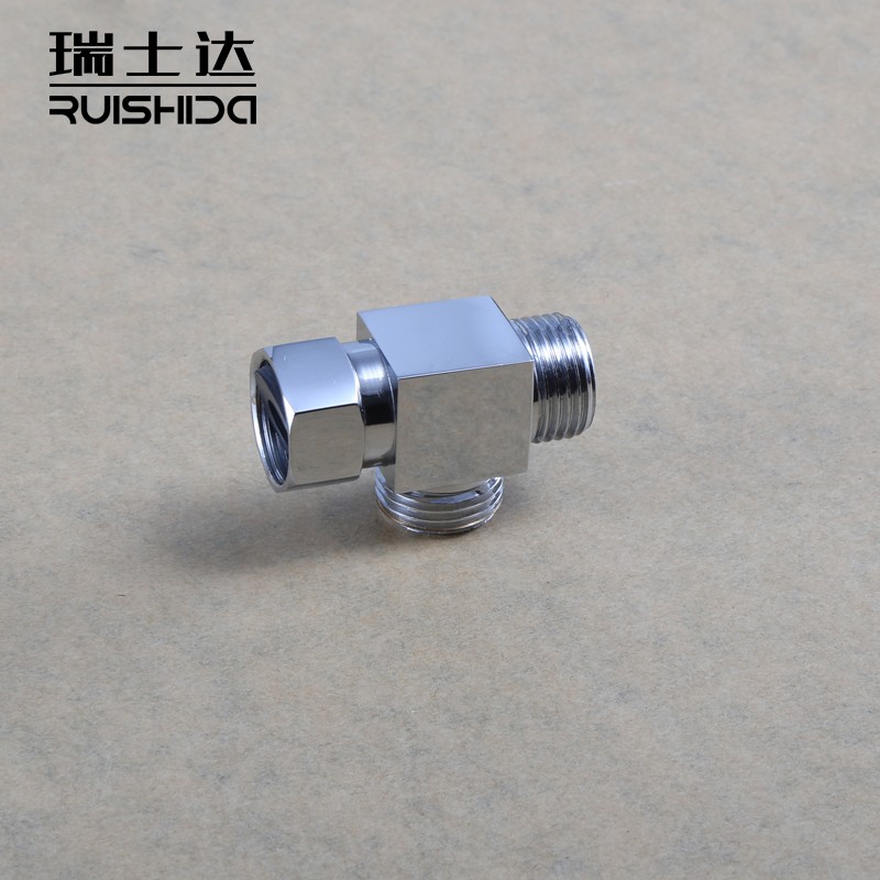 全铜三通角阀接头一进二出四分一内牙两外牙转T接口分水器分水阀