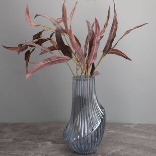 竖餐厅玻璃花瓶半卧室客厅桌面纹电视柜透明新中式装饰品创意摆件