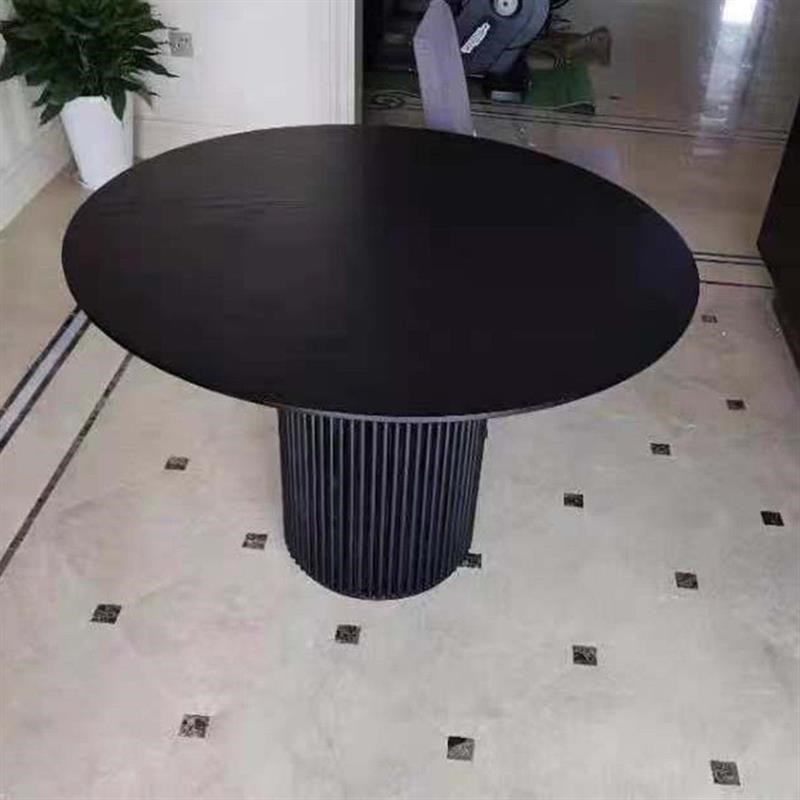 北欧简约新款长方形n餐桌小户型家用靠墙中岛台延伸一体餐桌椅组