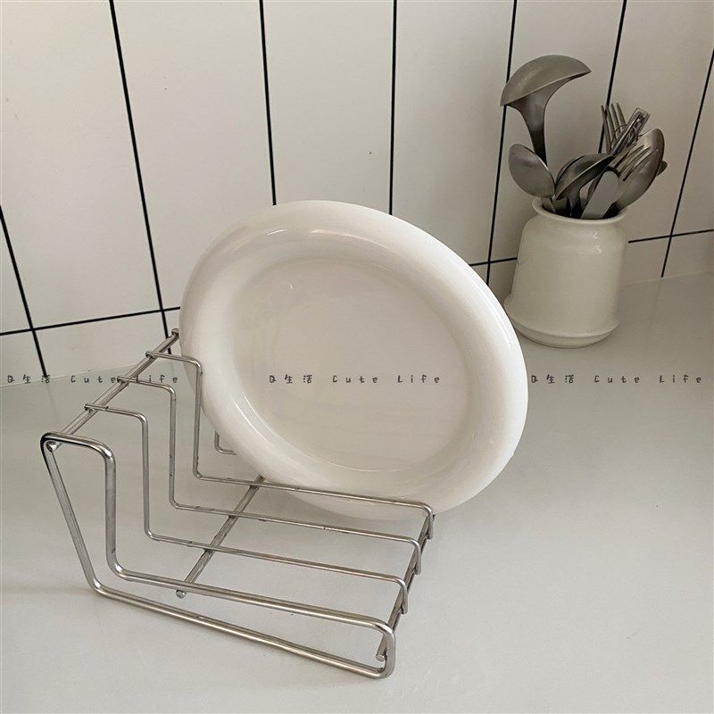 Q生活 a304不锈钢餐盘沥水架 6格9格厨房收纳置物架