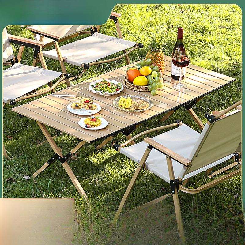折叠桌椅椅子桌克桌椅椅户外露营套装蛋卷米特野营金属无