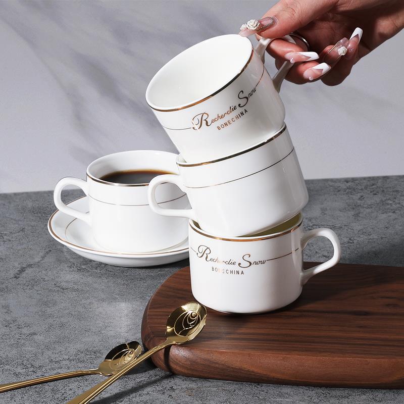 咖啡杯小奢华陶瓷咖啡杯子碟套装待客茶杯下午茶茶具套装