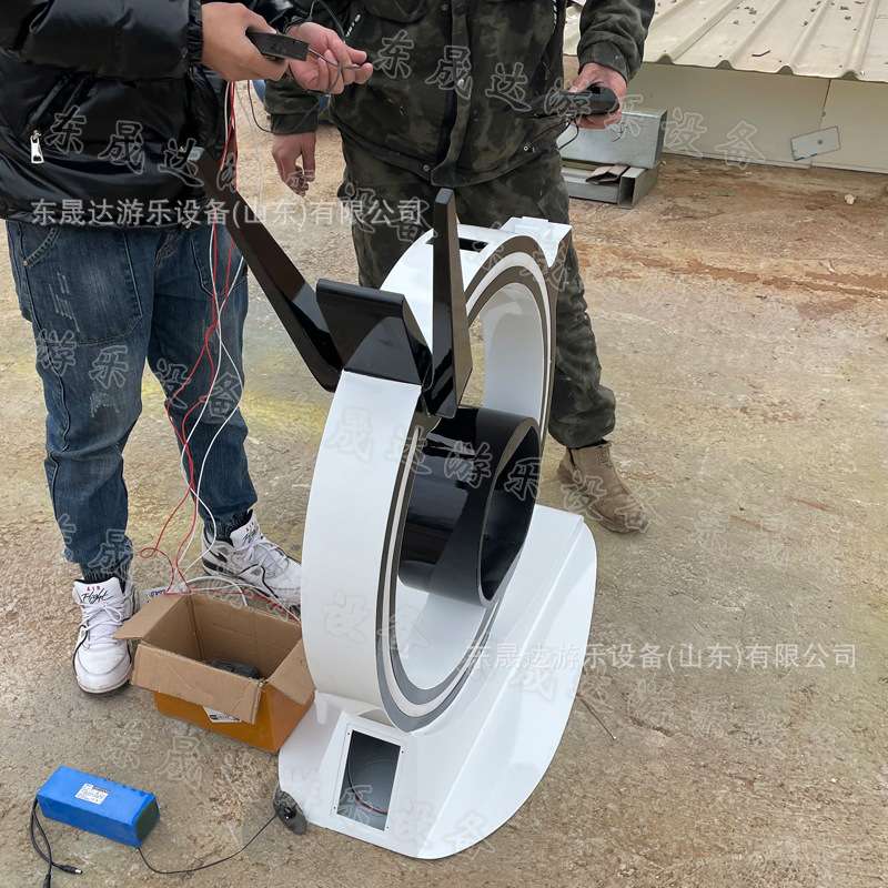 无动力迷你喷泉发光单车广场景区动感发电不锈钢脚踏七彩发光单车