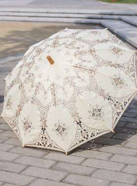 舞蹈婚礼手工棉花边伞蕾丝伞花边镂空满工伞纯手工雨伞防雨