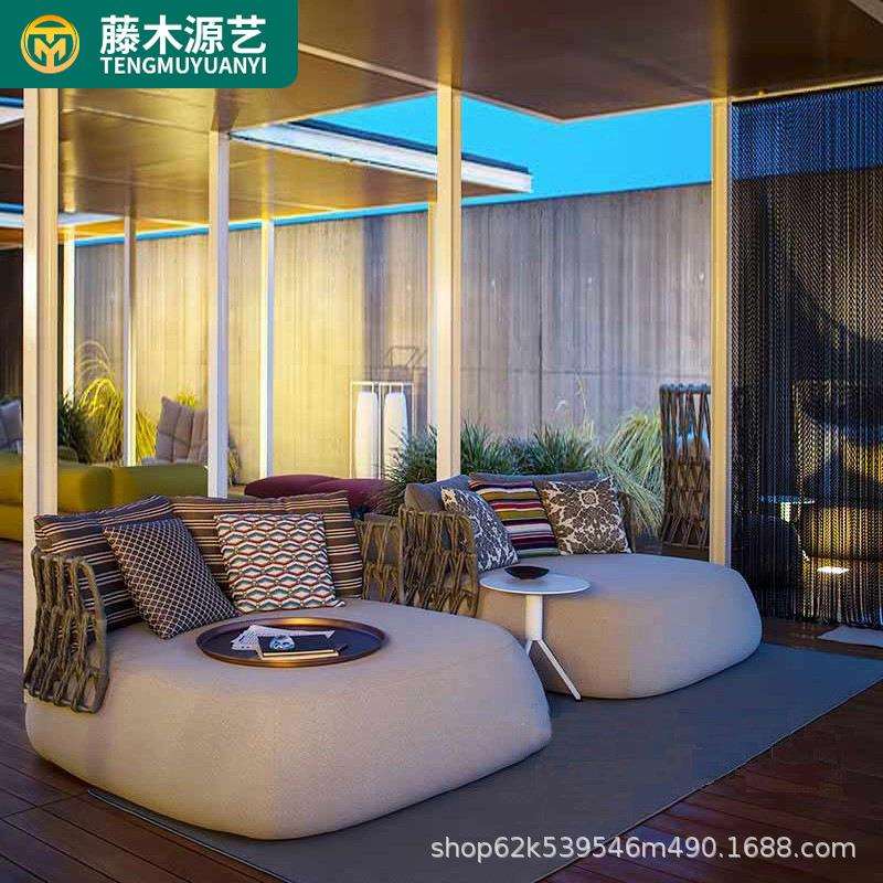 藤木源艺设计师户外桌椅藤编阳台室外藤椅花园阳光房庭院组合沙发