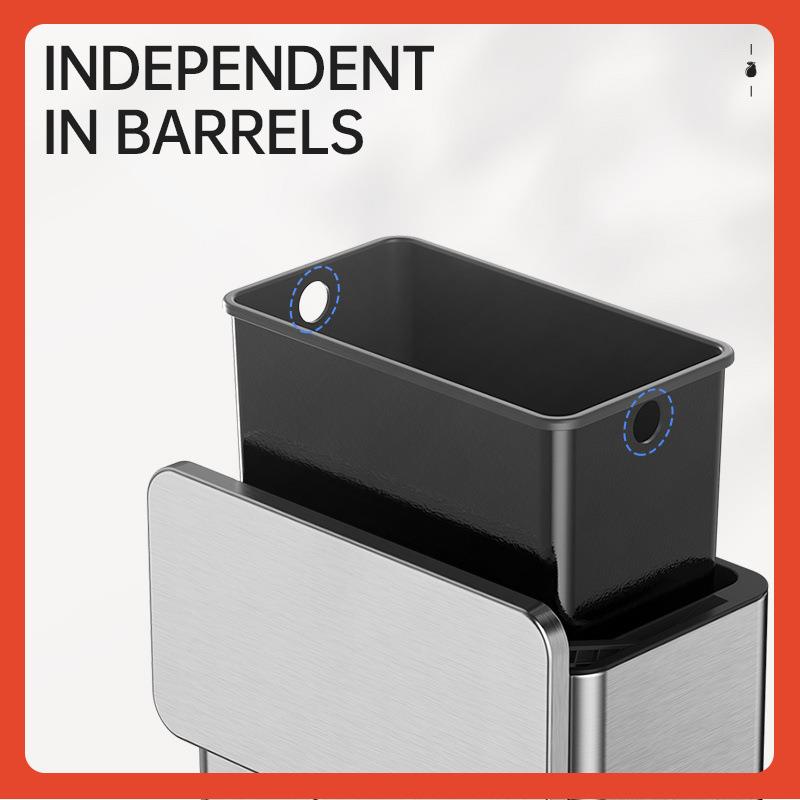 ∞GBOK厨房垃圾桶挂式折叠家用桌面收纳筒壁挂式轻奢厕所其他金