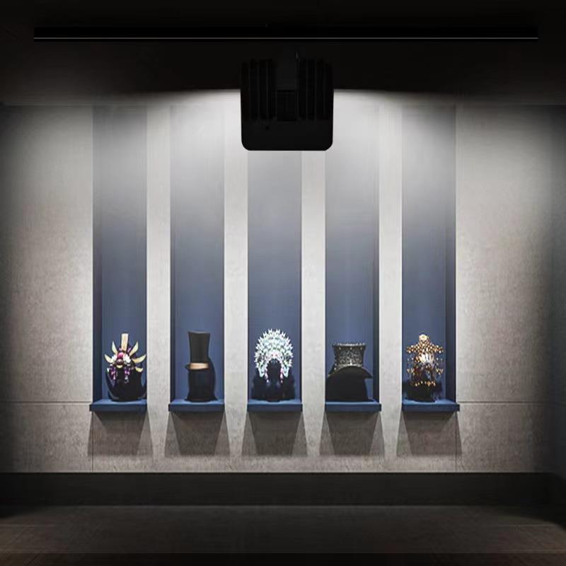 轨道射灯led灯20瓦30W博物馆展会洗墙灯散光美术馆画室明装导轨灯