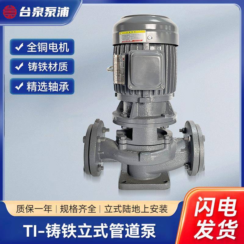 东莞厂家铸铁立式管道泵自动控制管道排污泵立式污水提升泵大流量