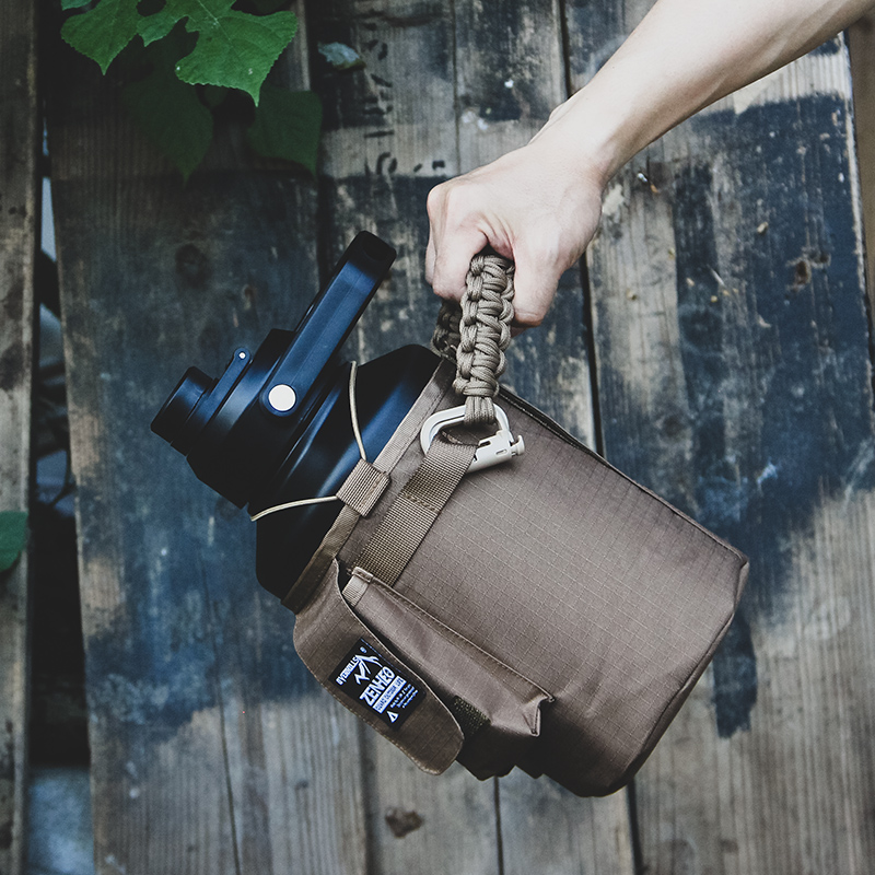 户外便携运动大容量保温杯水壶保B温保冷不锈钢冰块储存桶帆布桶