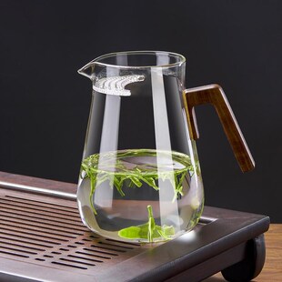 玻璃公道杯大容量1000ml月牙泡茶器绿茶专用茶壶T茶漏一体公杯大