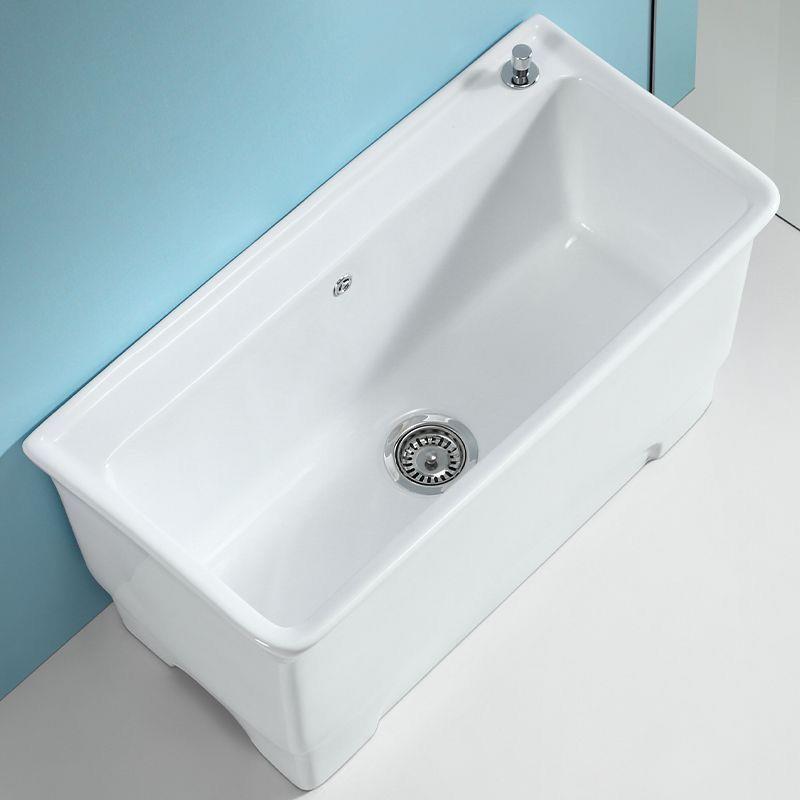 加长拖把池60cm大号拖布池陶瓷室外墩布池洗拖把盆阳台70-80-90cm