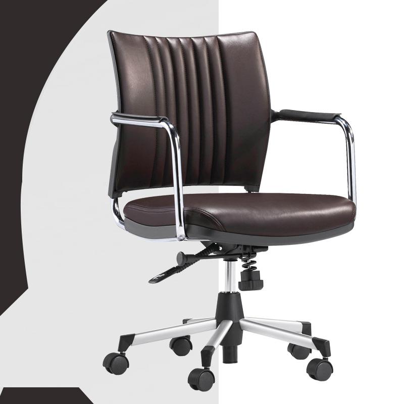 四脚休闲会议椅职员办公电脑椅工形椅皮质椅升降转椅商务椅主管椅