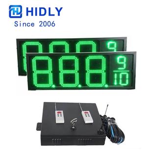 波多黎各18寸双面绿色8.889加油站招牌RF遥控控制油价屏