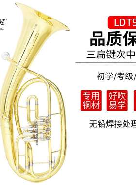 SLADE雷德三键扁键次中音号金色初学者儿童成人练习演奏乐团演出