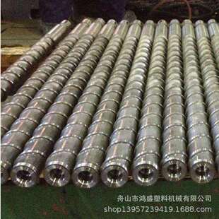 宁波恒达注塑机螺杆机筒厂家 合金螺杆法兰氮化射咀38CrMoala