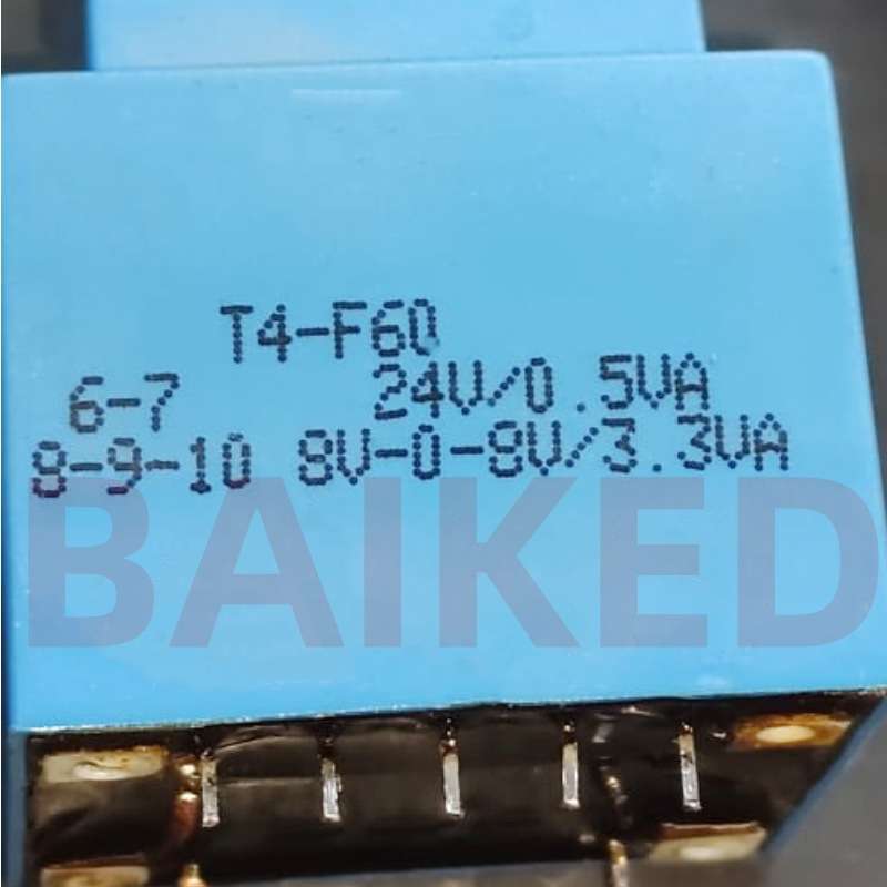BingZi T4-F60 220V/50HZ 24V/0.5VA 8V-0-8V/3.3VA 兵字变压器