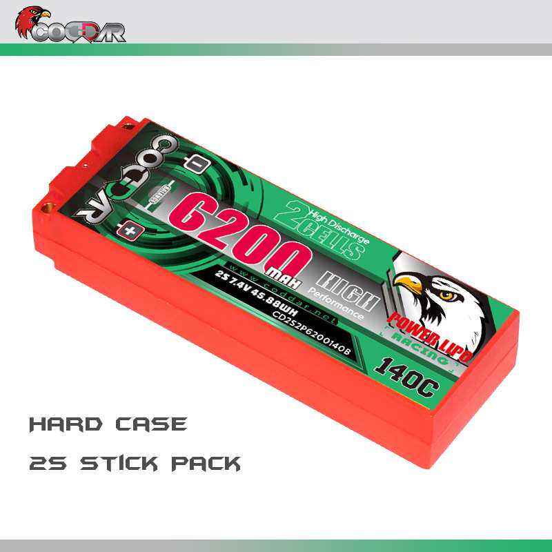 鹰氪CODDAR 6200MAH 2S 7.4V 140C RC车模1:10漂移平跑攀爬锂电池
