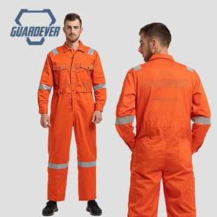 定制阻燃防火防静电连体工作服反光安全防护服石油化工连身防护服