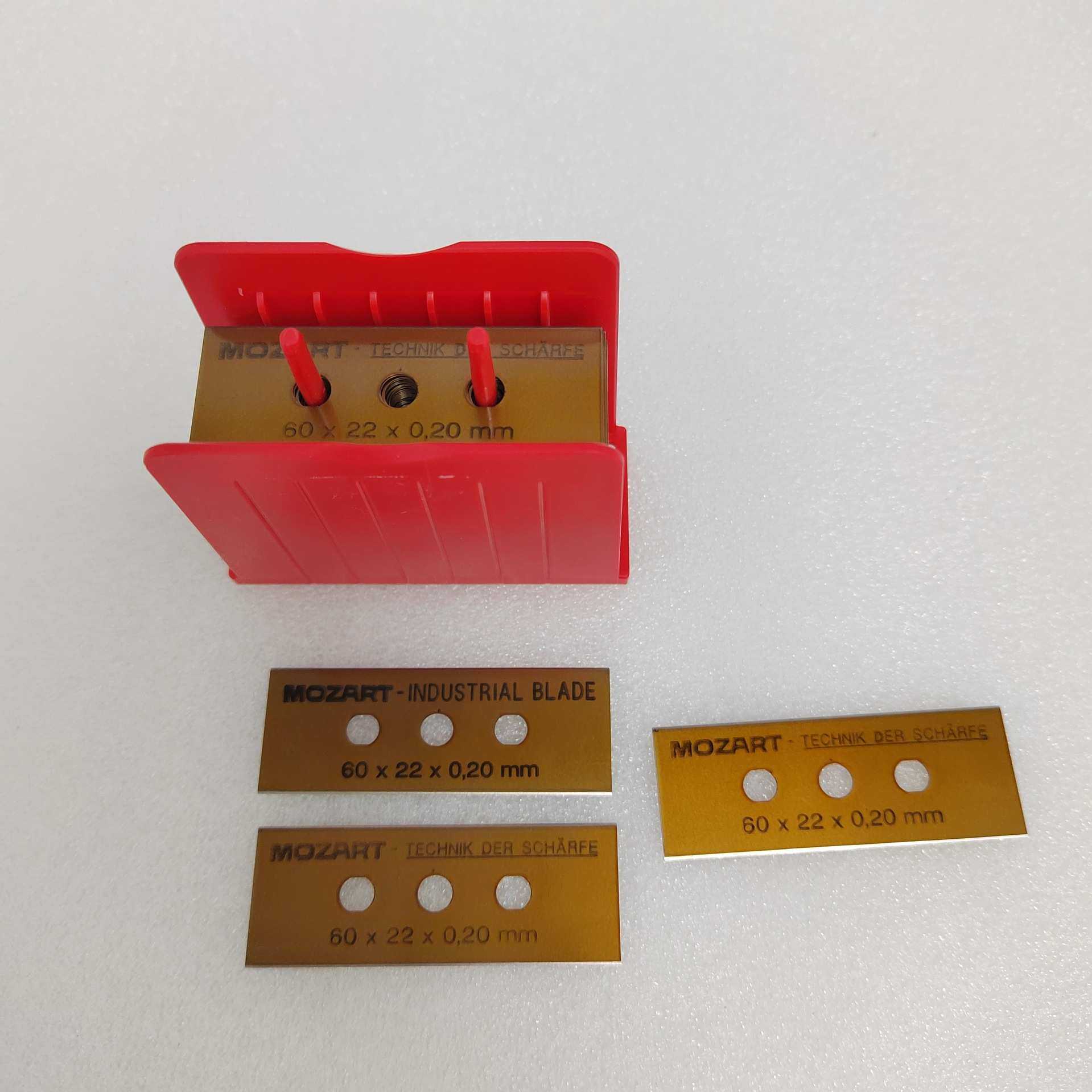 德国Mozart三孔分切刀片塑料刀片长薄膜 856.022-0457高碳钢+涂层