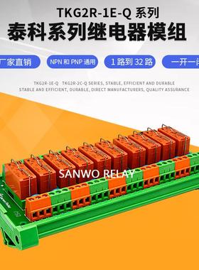 10路红色泰科继电器模组模块TKG2R-1E-Q824 RT314024 NPN/PNP通用