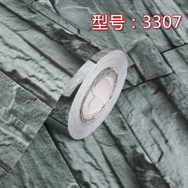 3D立体墙纸贴纸砖纹自粘墙纸卧室客厅背景彩装膜墙防污防水彩晶膜