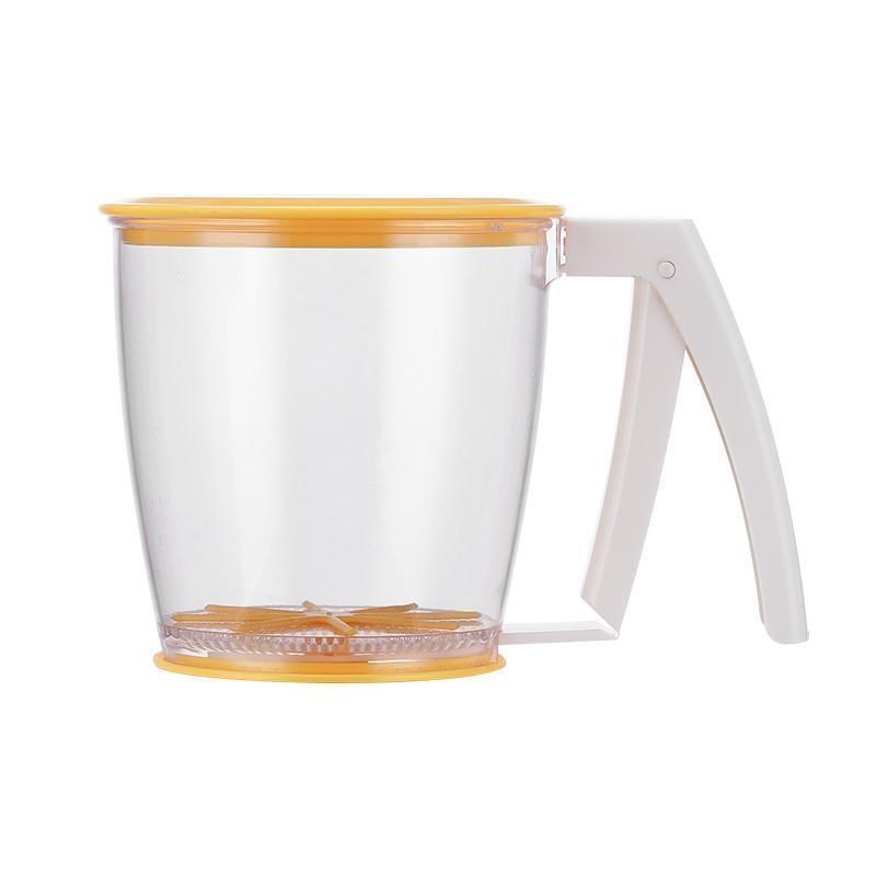 面 面粉筛手持超细半自动糖粉筛家用杯式过滤网圆S形手动按压粉筛