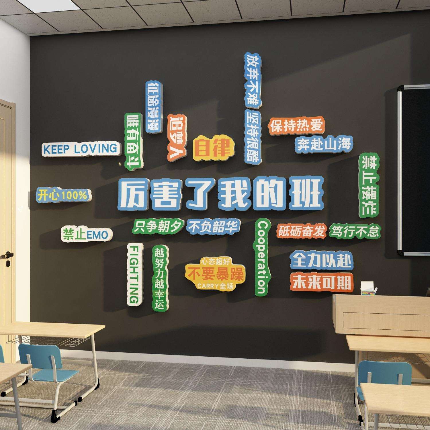 厉害了我的班创意小学教室墙面文化装饰班级布置贴环创黑板报神器